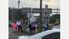 Protest in Wilmington, April 1, 2016