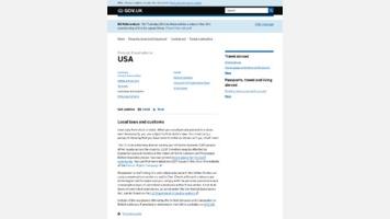 UK.gov notice to British travelers to NC